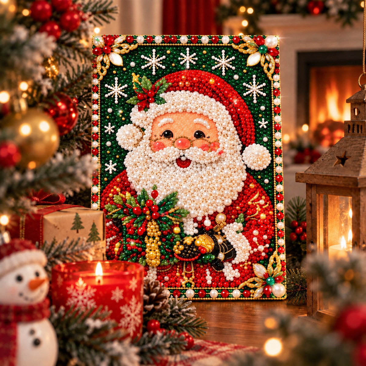 Limited-Time Offer | Christmas DIY Diamond Painting Kit – Sparkling Hanging Decor, Holiday Gift & Family Craft Activity