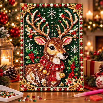 Limited-Time Offer | Christmas DIY Diamond Painting Kit – Sparkling Hanging Decor, Holiday Gift & Family Craft Activity