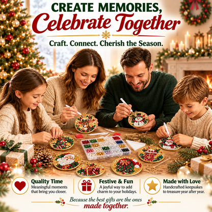 Christmas Diamond Painting Ornament Kit – Sparkling DIY Tree Decorations & Holiday Craft Gift