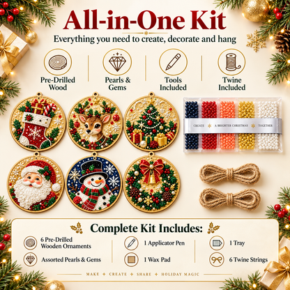 Christmas Diamond Painting Ornament Kit – Sparkling DIY Tree Decorations & Holiday Craft Gift