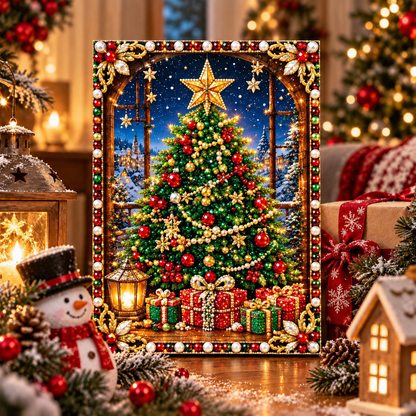 Limited-Time Offer | Christmas DIY Diamond Painting Kit – Sparkling Hanging Decor, Holiday Gift & Family Craft Activity