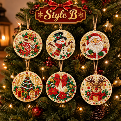 Christmas Diamond Painting Ornament Kit – Sparkling DIY Tree Decorations & Holiday Craft Gift